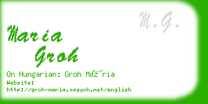 maria groh business card